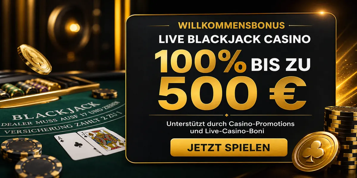 Live Blackjack Casino Willkommensbonus-Angebot